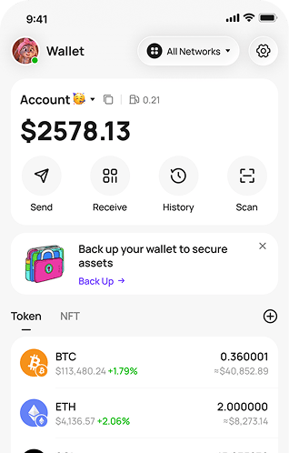 Built-in multi-chain wallet