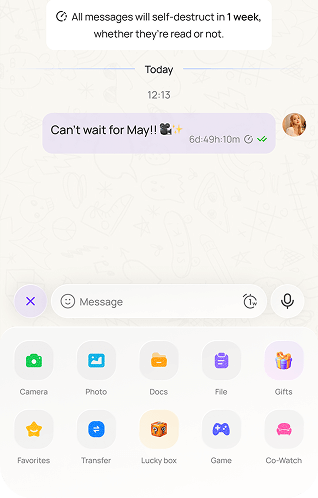Transfer directly in chat