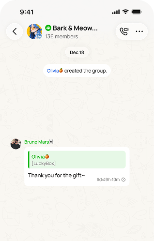 LuckyBox interactions in chat