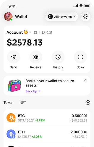 Built-in multi-chain wallet
