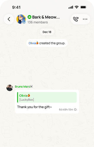 LuckyBox interactions in chat
